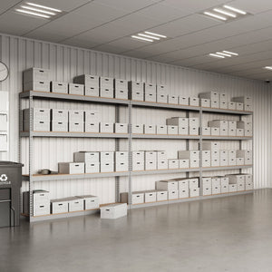 Lyon 24"d 4-Shelf Heavy-Duty Boltless Shelving Add-On Units - Gray