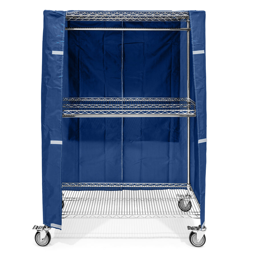 2-Tier Large Mobile Garment Rack with Cover