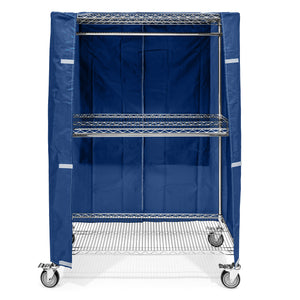 2-Tier Large Mobile Garment Rack with Cover