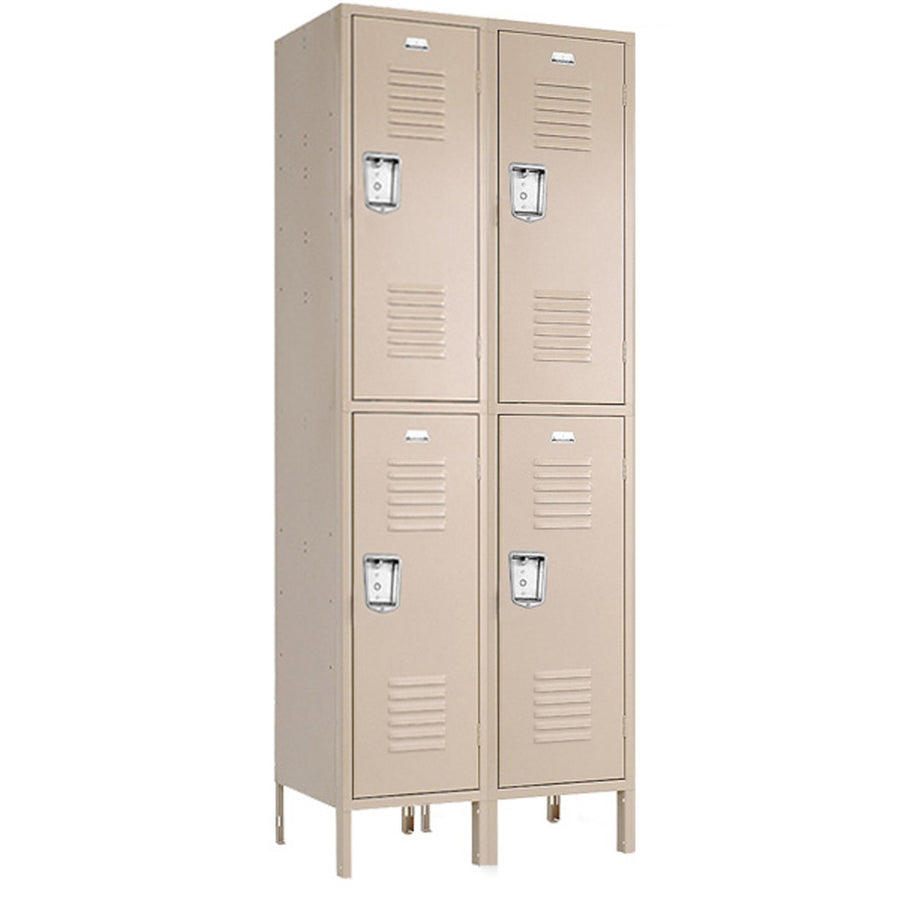 Double Tier Lockers - 15"d x 12"w x 78"h - Champagne