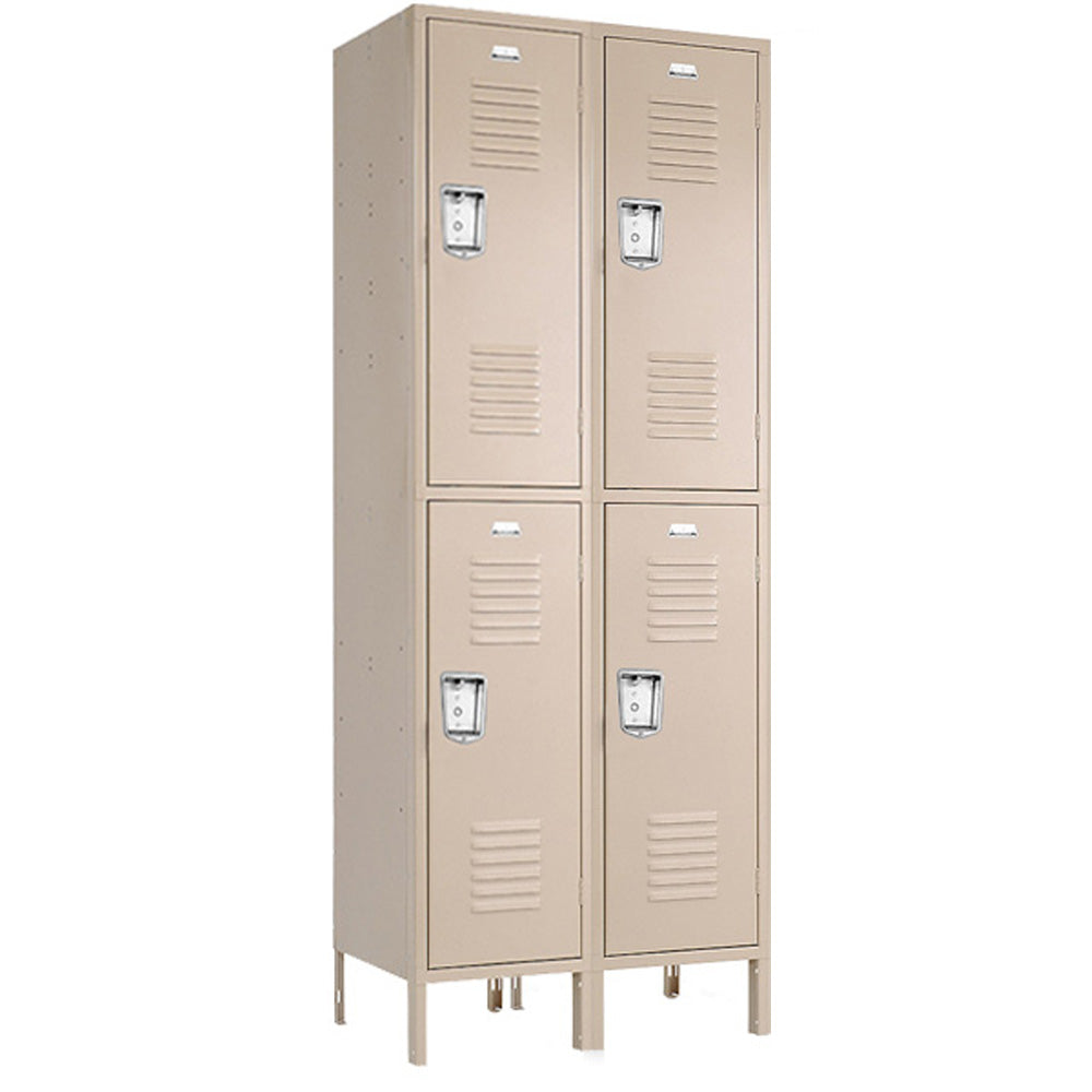 Double Tier Lockers - 15"d x 12"w x 78"h - Champagne