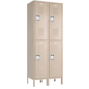 Double Tier Lockers - 15"d x 12"w x 78"h - Champagne