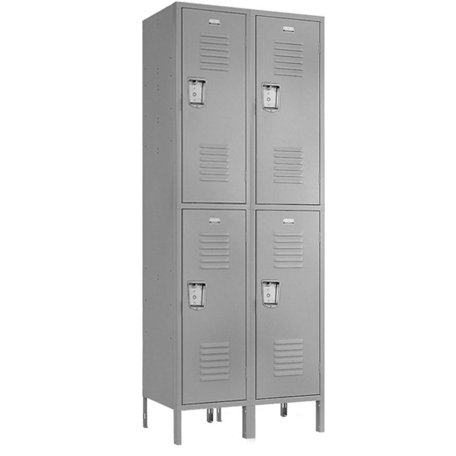 Double Tier Lockers - 15"d x 12"w x 78"h - Gray
