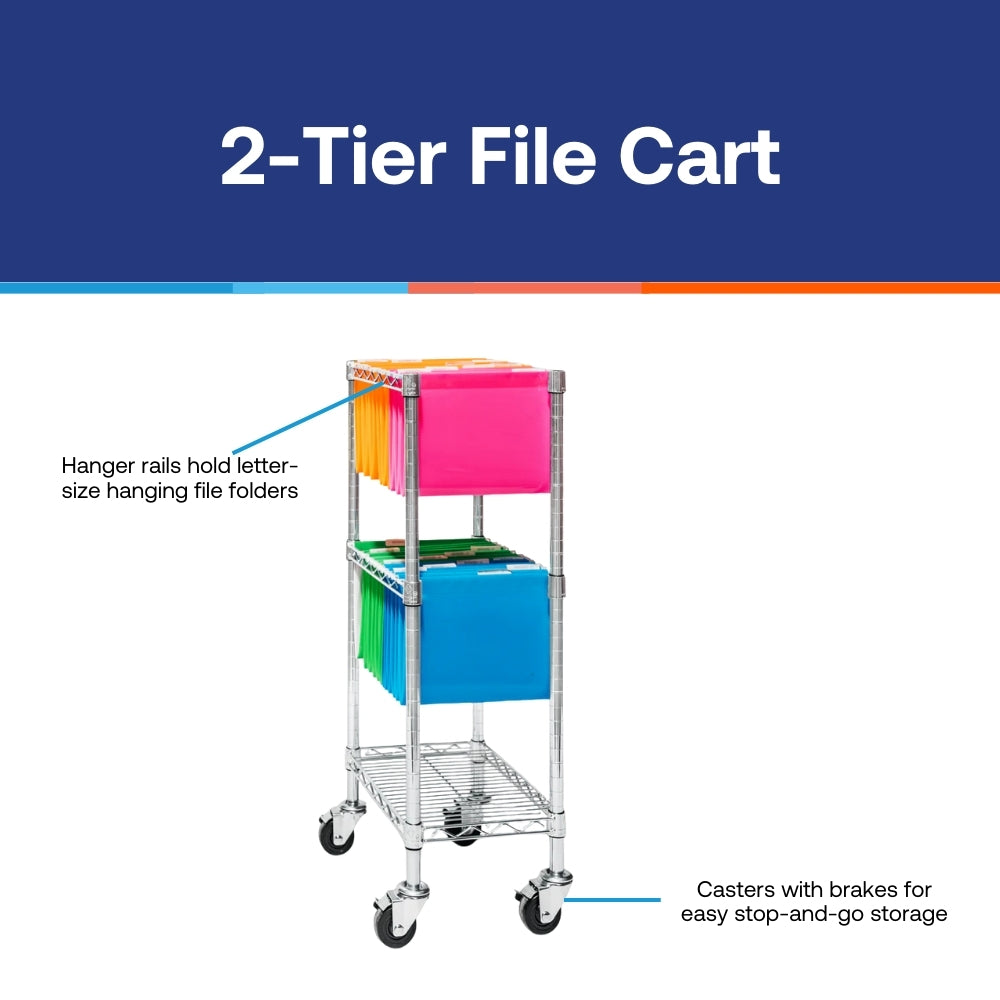 2-Tier File Cart