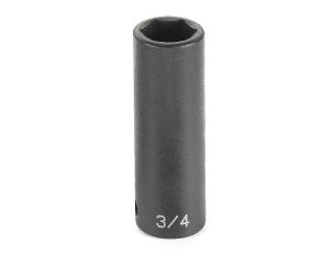 Grey Pneumatic Deep Impact Socket, 1-1/8", 6-Point, 1/2" Drive (2036D)
