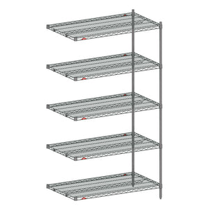 21"d x 74"h - Metro Super Erecta 5-Shelf Add-On Units - Metroseal 4