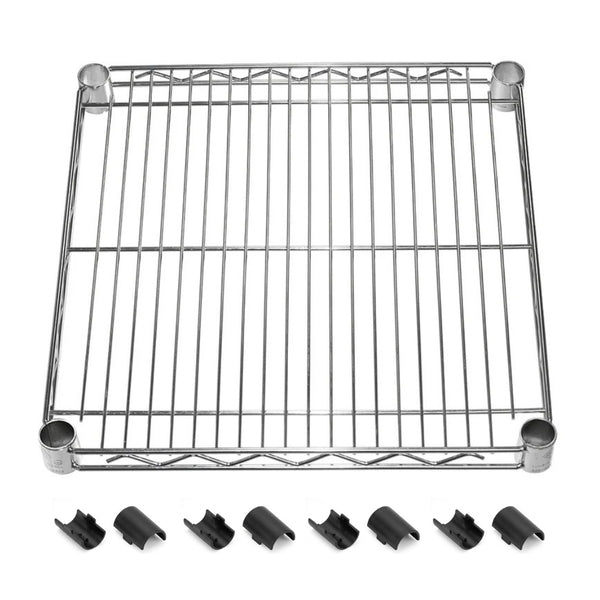 21"d Chrome Wire Shelves with Shelf Clips
