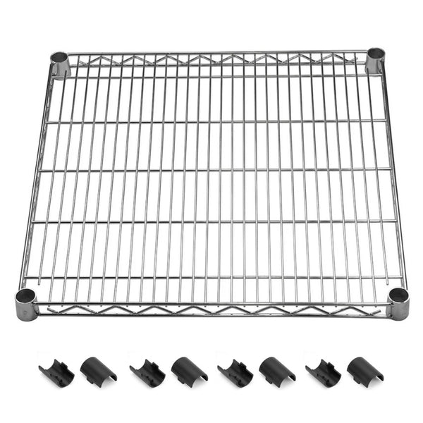 24"d Chrome Wire Shelves with Shelf Clips