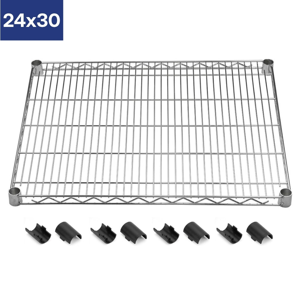 24"d x 30"w Chrome Wire Shelving w/ 5 Shelves