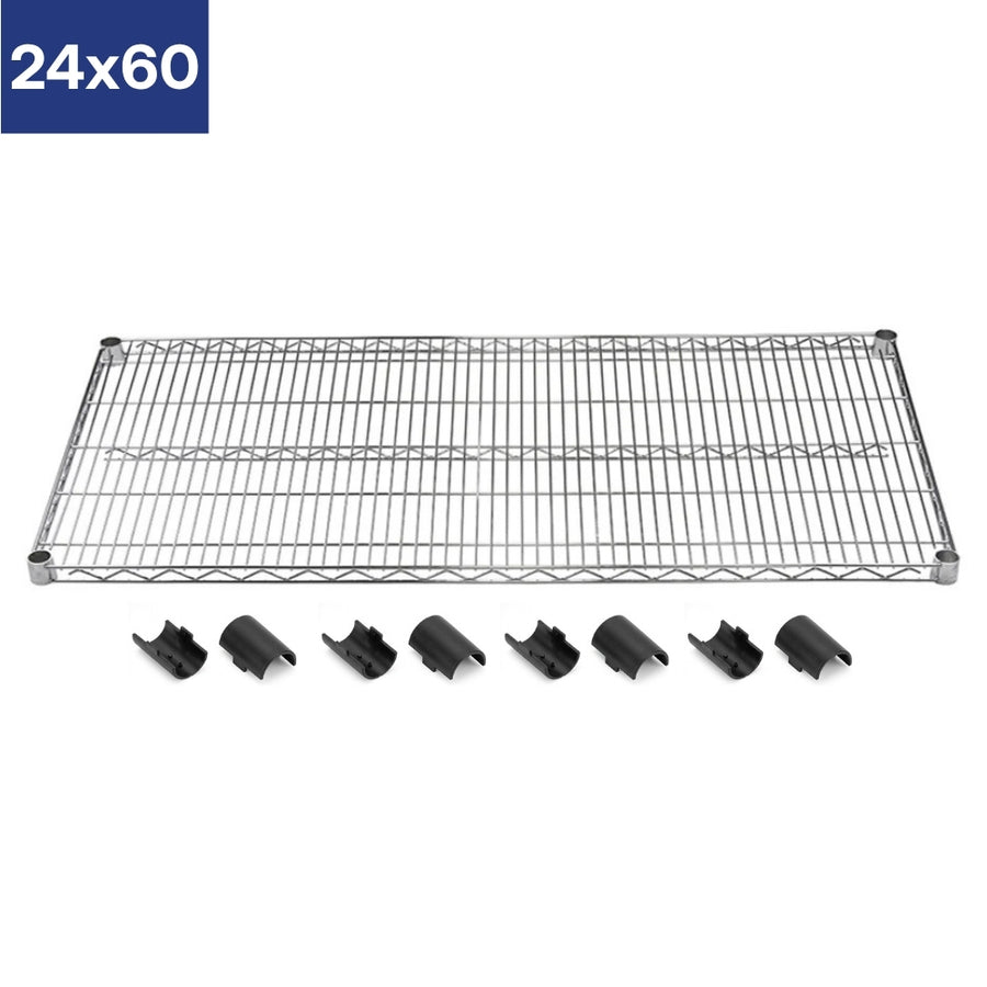 24"d x 60"w Chrome Wire Shelving w/ 5 Shelves