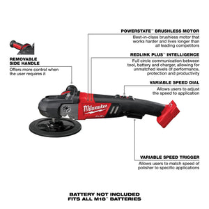 Milwaukee M18 FUEL™ 7” Variable Speed Polisher (2738-20)