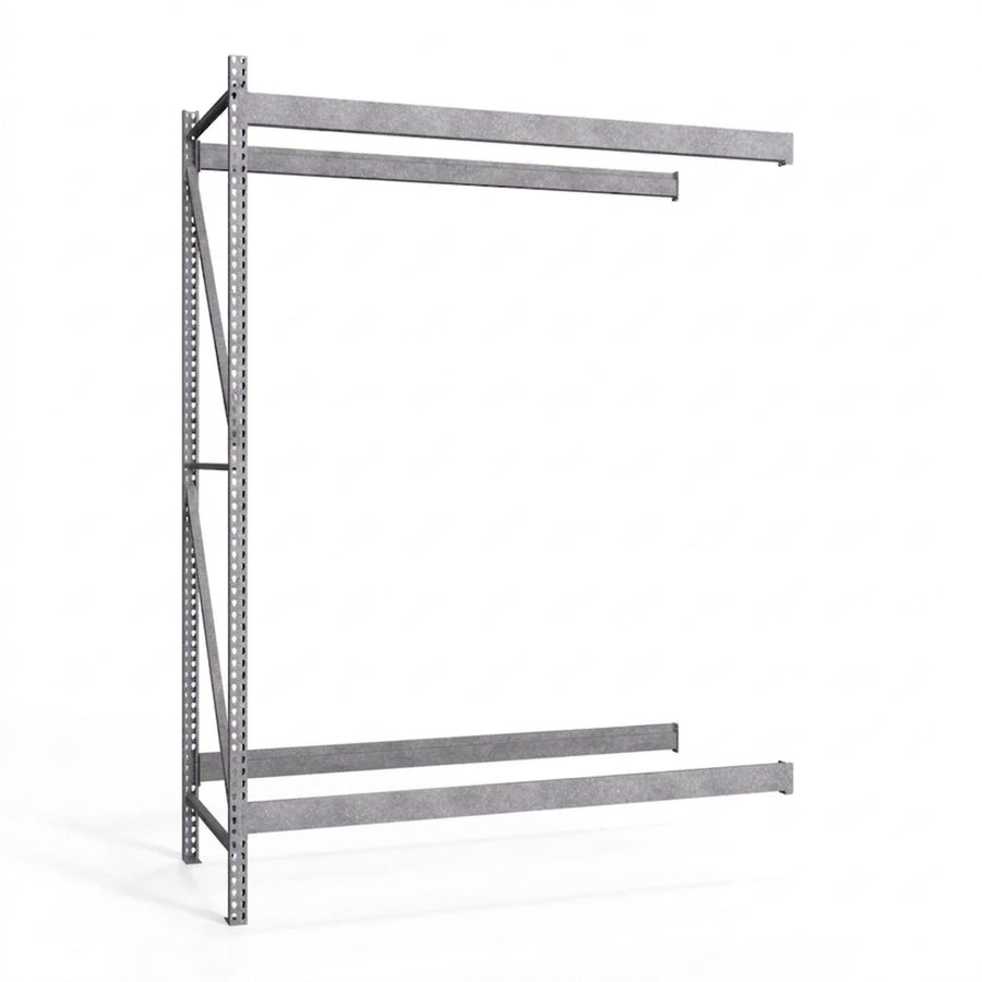 2-Tier Galvanized Teardrop Pallet Rack Add-On Units - 42"d x 144"h