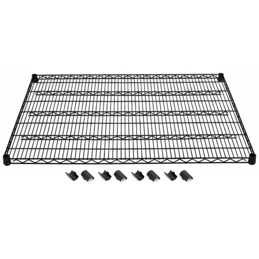 36"d Black Wire Shelves with Shelf Clips