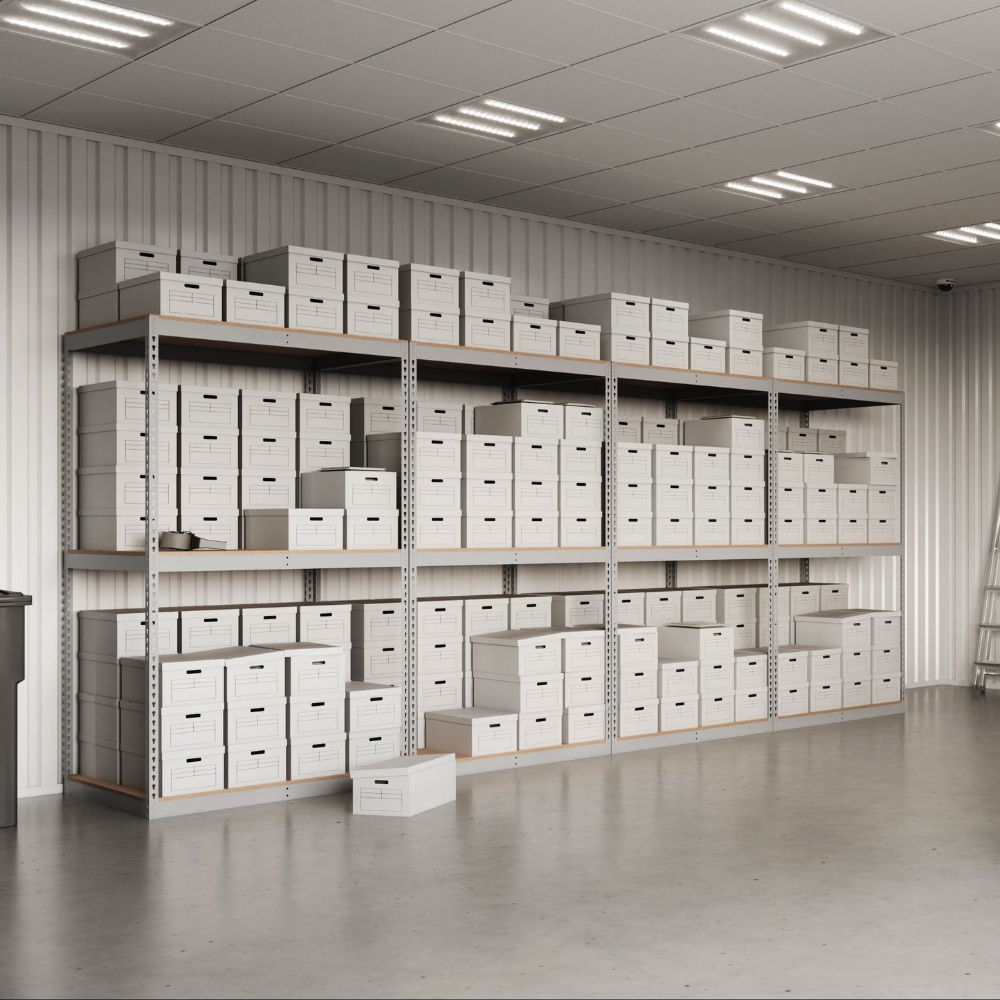 Lyon 36"d 3-Shelf Heavy-Duty Boltless Shelving Add-On Units - Gray