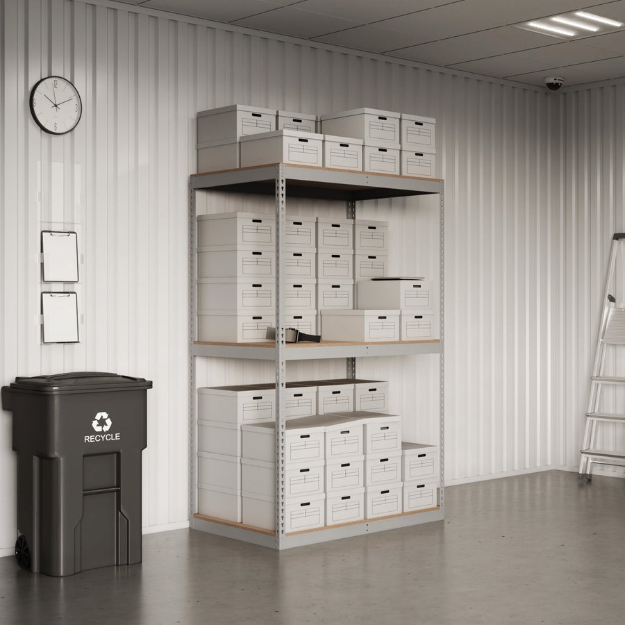 Lyon 36"d 3-Shelf Heavy-Duty Boltless Shelving Starter Units - Gray