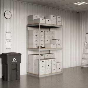 Lyon 36"d 3-Shelf Heavy-Duty Boltless Shelving Starter Units - Gray