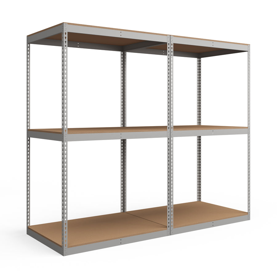 Lyon 36"d 3-Shelf Heavy-Duty Boltless Shelving Add-On Units - Gray