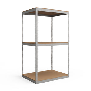 Lyon 36"d 3-Shelf Heavy-Duty Boltless Shelving Starter Units - Gray