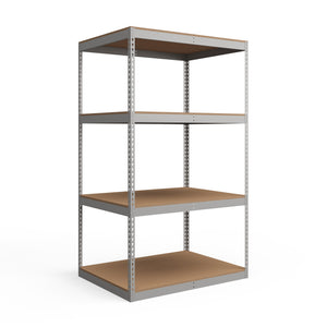 Lyon 36"d 4-Shelf Heavy-Duty Boltless Shelving Starter Units - Gray