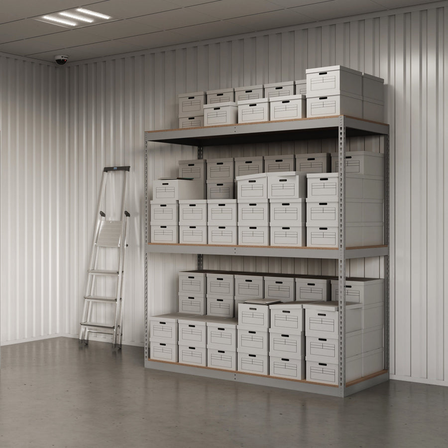 Lyon 48"d 3-Shelf Heavy-Duty Boltless Shelving Starter Units - Gray