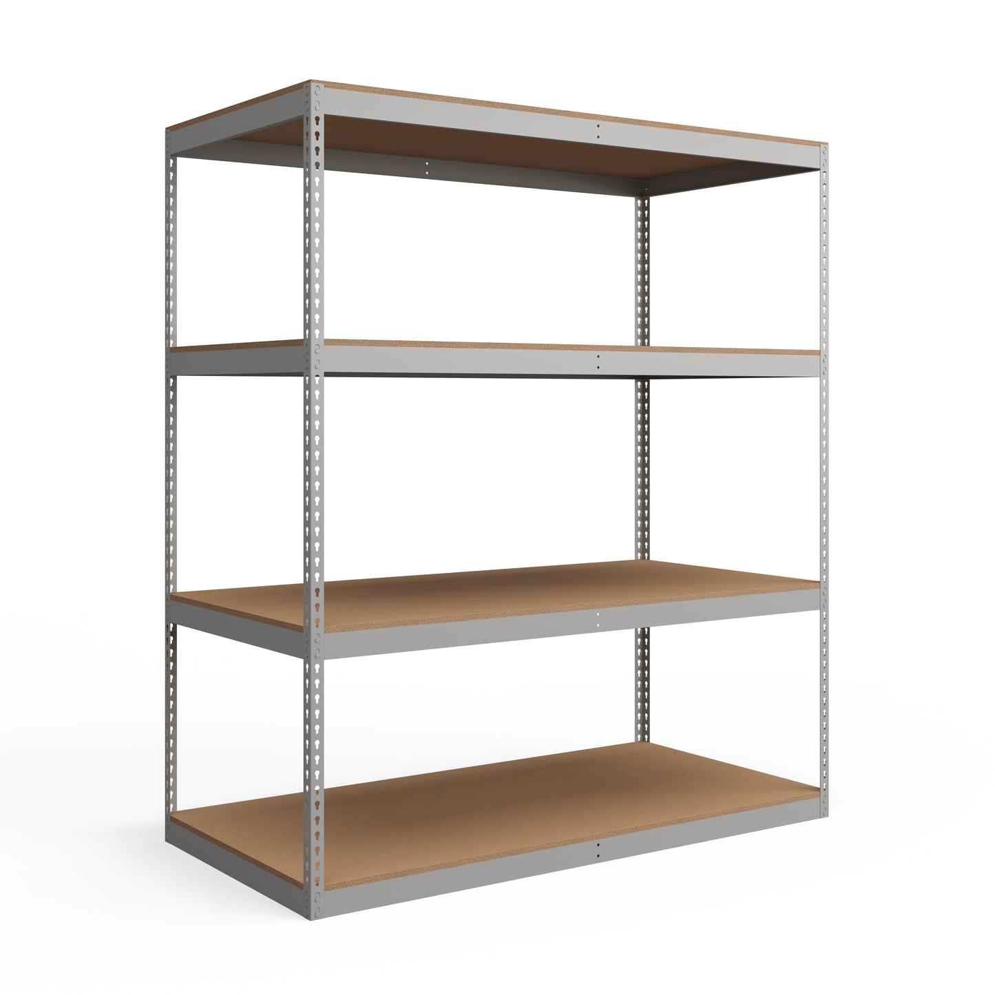 Lyon 48"d 4-Shelf Heavy-Duty Boltless Shelving Starter Units - Gray