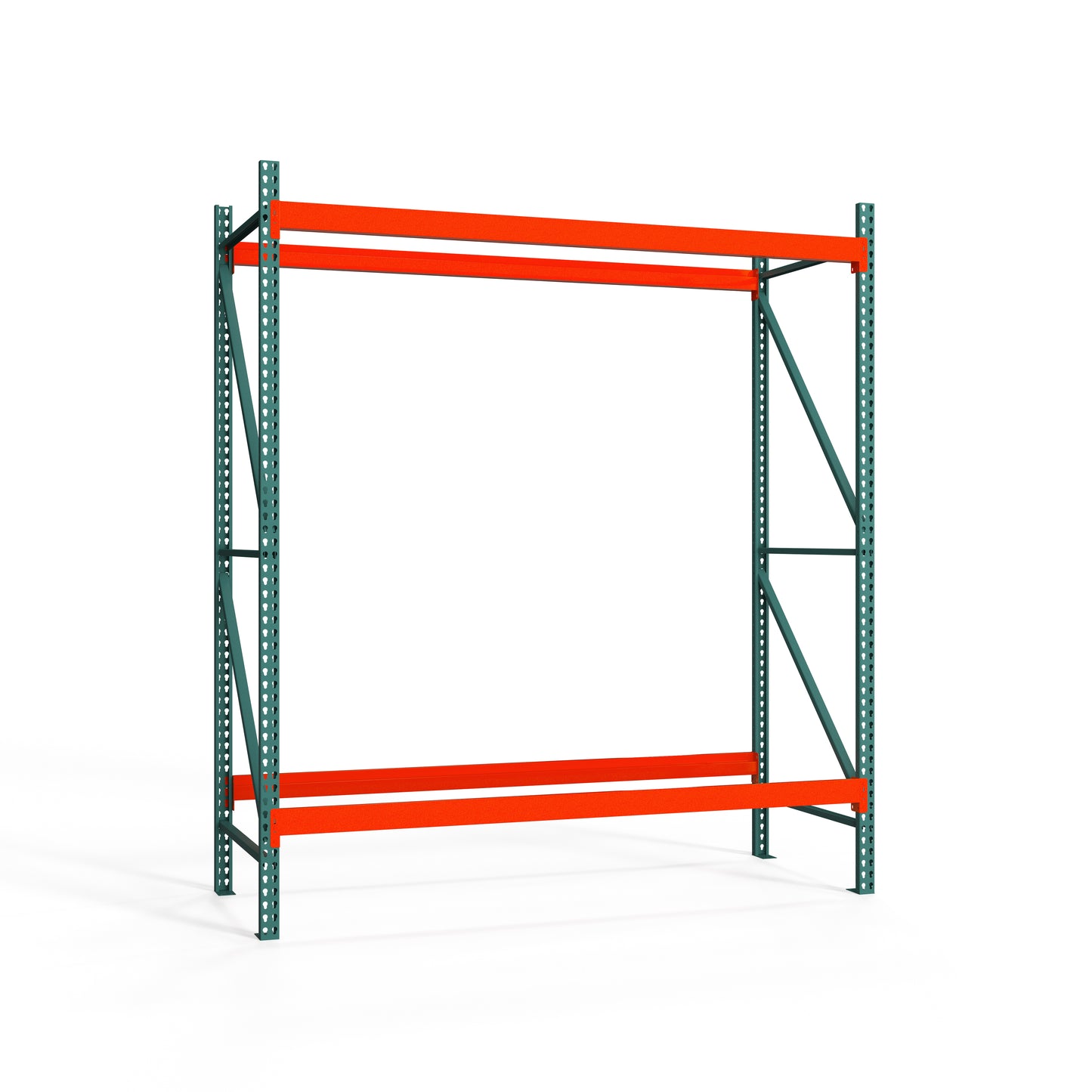 2-Tier Teardrop Pallet Rack Starter Units - 48"d x 120"h