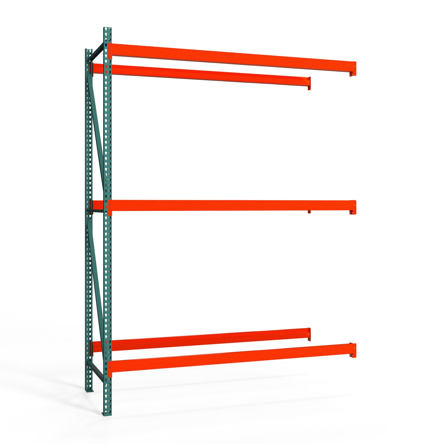 3-Tier Teardrop Pallet Rack Add-On Units - Standard Duty - 42"d x 144"h