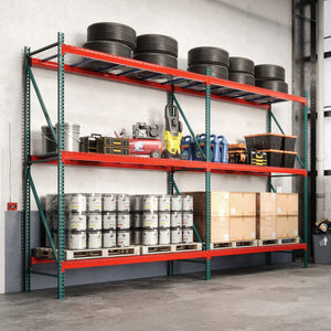 3-Tier Teardrop Pallet Rack Add-On Units - 42"d x 192"h