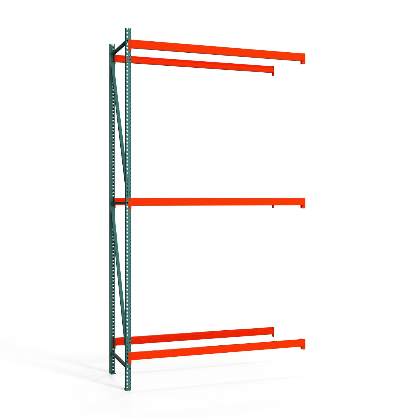 3-Tier Teardrop Pallet Rack Add-On Units - 42"d x 192"h