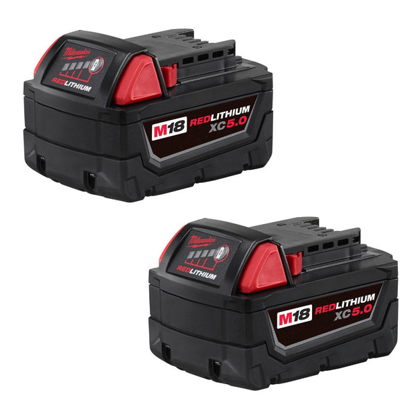 Milwaukee M18™ REDLITHIUM™ XC5.0 Extended Capacity Battery Pack, 2 Pack (48-11-1852)