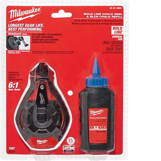 Milwaukee 100' Bold Line Kit w/ Blue Chalk (48-22-3982)