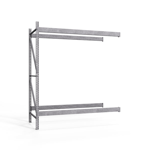 2-Tier Galvanized Teardrop Pallet Rack Add-On Units - 48"d x 120"h