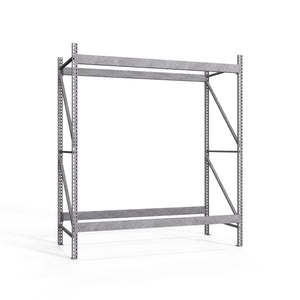 Metal storage rack on a white background