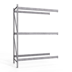 3-Tier Galvanized Teardrop Pallet Rack Add-On Units - 48"d x 144"h