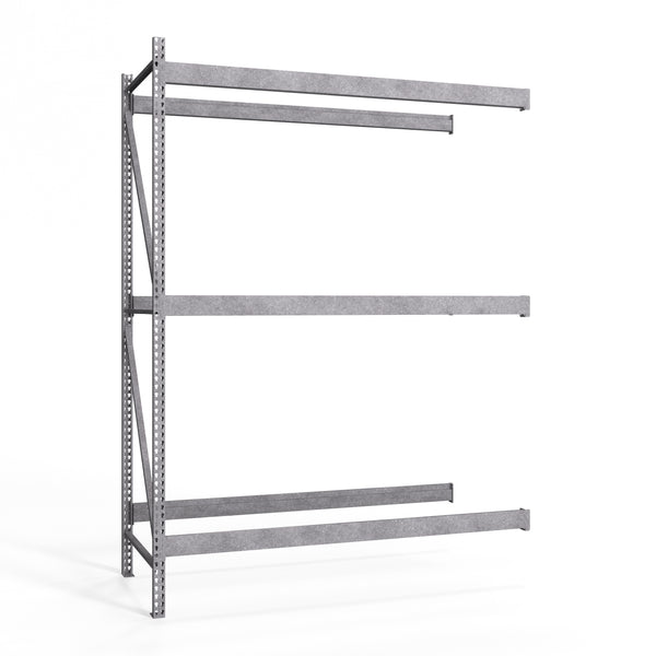 3-Tier Galvanized Teardrop Pallet Rack Add-On Units - 42"d x 144"h