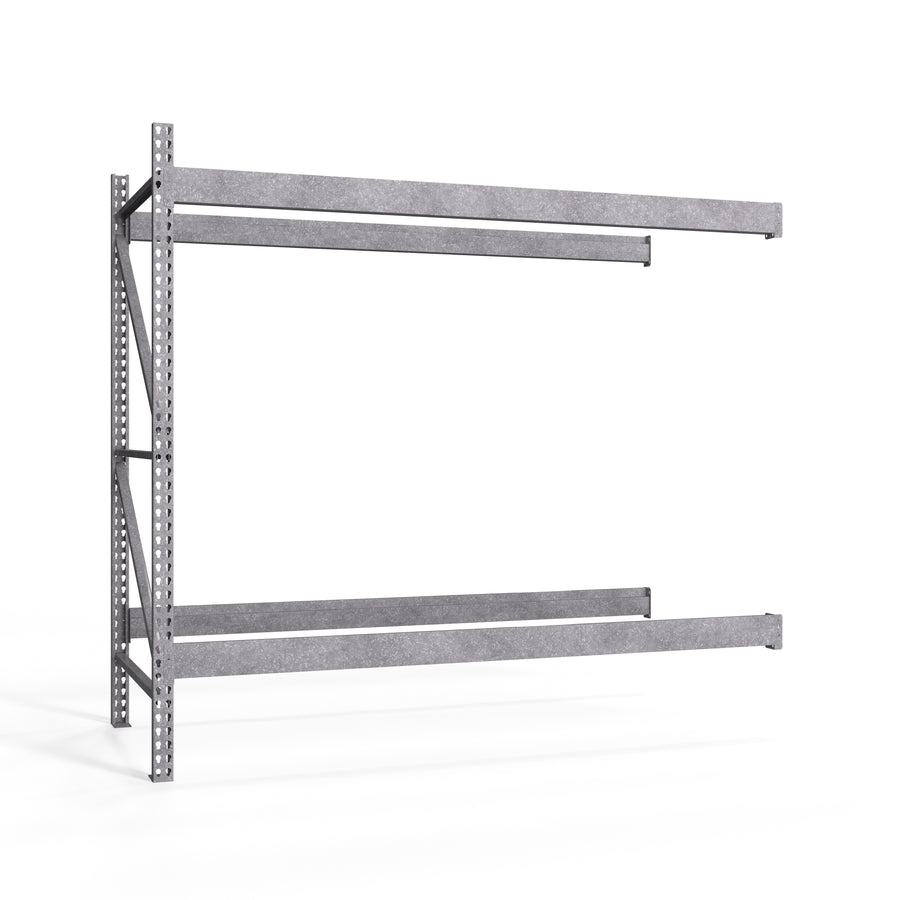 2-Tier Galvanized Teardrop Pallet Rack Add-On Units - 42"d x 96"h