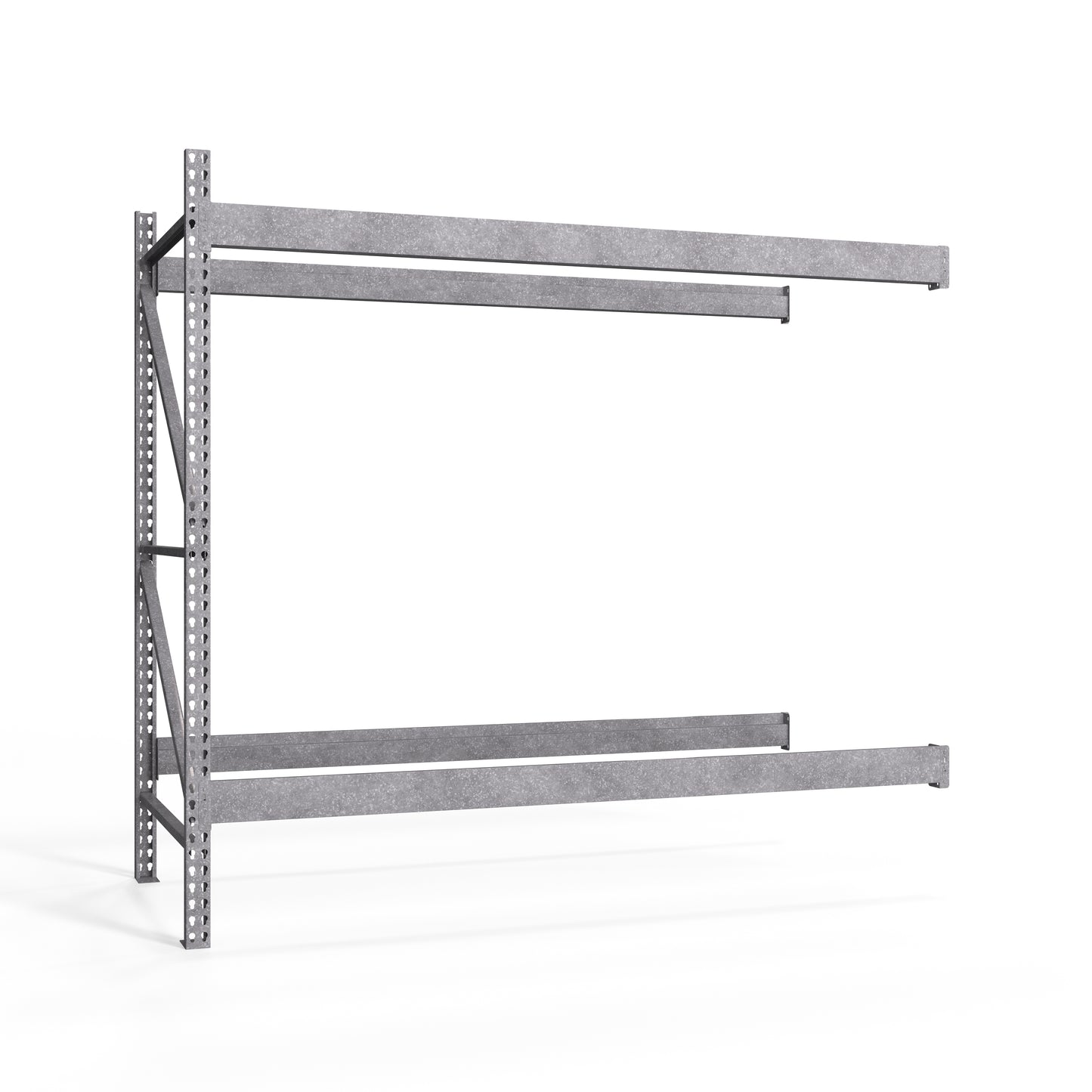 2-Tier Galvanized Teardrop Pallet Rack Add-On Units - 42"d x 96"h