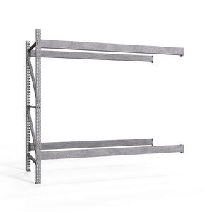2-Tier Galvanized Teardrop Pallet Rack Add-On Units - 42"d x 96"h