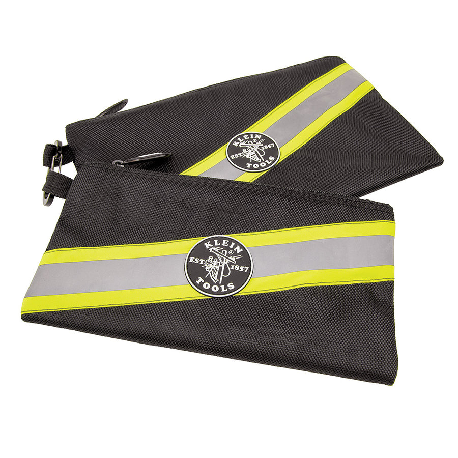 Klein Zipper Bags, High Visibility Tool Pouches, 2-Pack (55599)