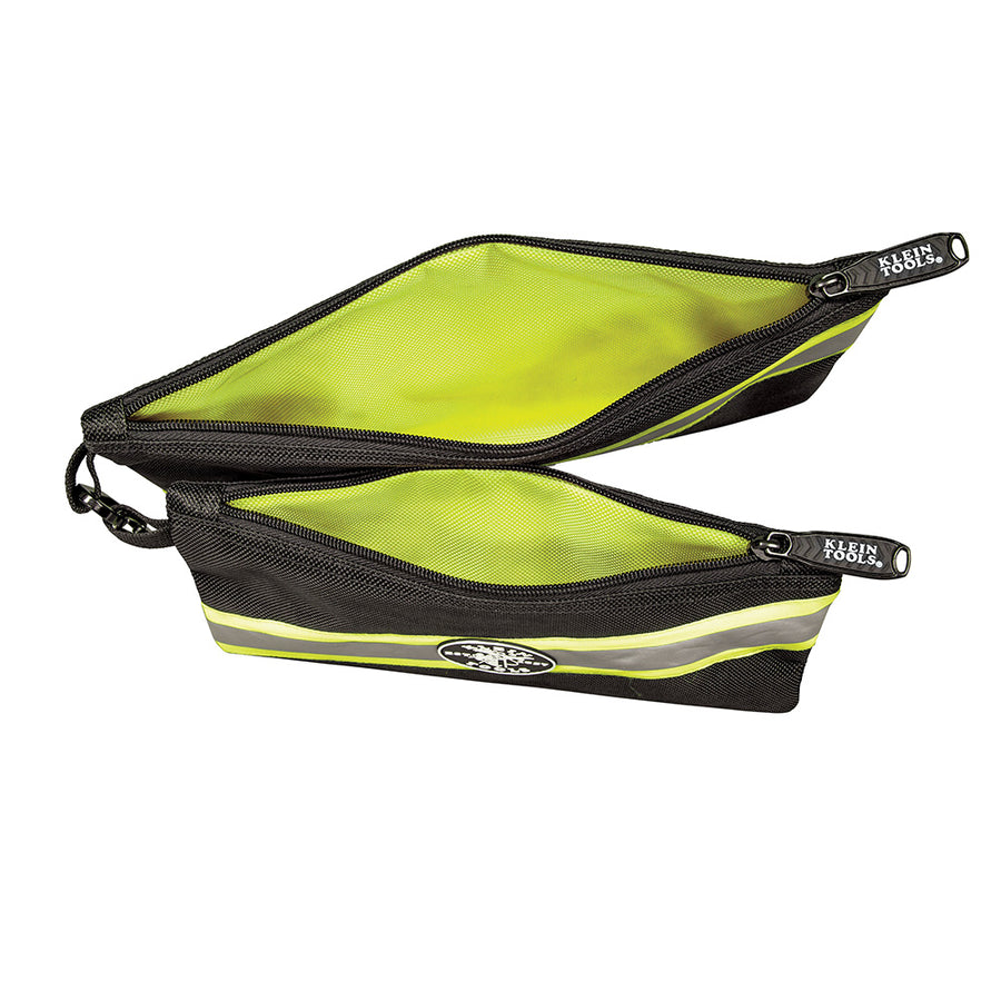 Klein Zipper Bags, High Visibility Tool Pouches, 2-Pack (55599)