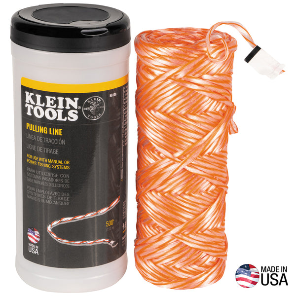 Klein Poly Pull Line with Orange Tracer 500-Feet (56108)