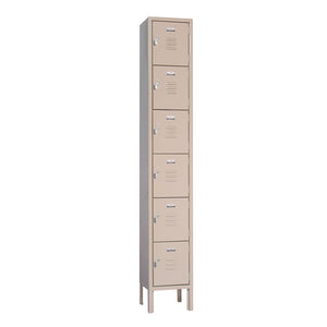6 Tier Lockers - 18"d x 12"w x 78"h - Champagne
