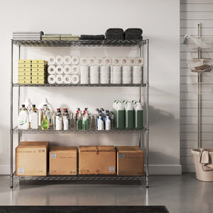 24"d x 54"w Chrome Wire Shelving w/ 4 Shelves