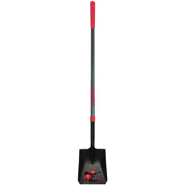Razor-Back (Ames) Square Point Shovel with Traditional Socket and Rolled Step, 48" Fiberglass Handle (44000)