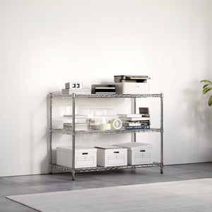 24"d x 34"h Wire Shelving w/ 3 Shelves