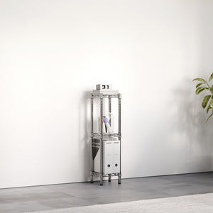 10"d x 34"h Chrome Wire Shelving w/ 3 Shelves