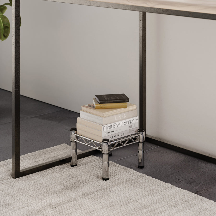 8"d x 6"h Chrome Wire Shelving w/ 1 Shelf