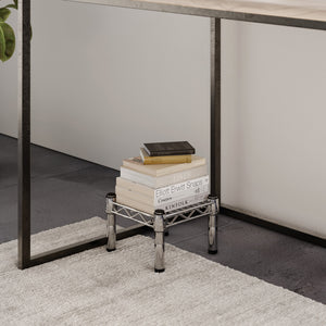 8"d x 6"h Chrome Wire Shelving w/ 1 Shelf