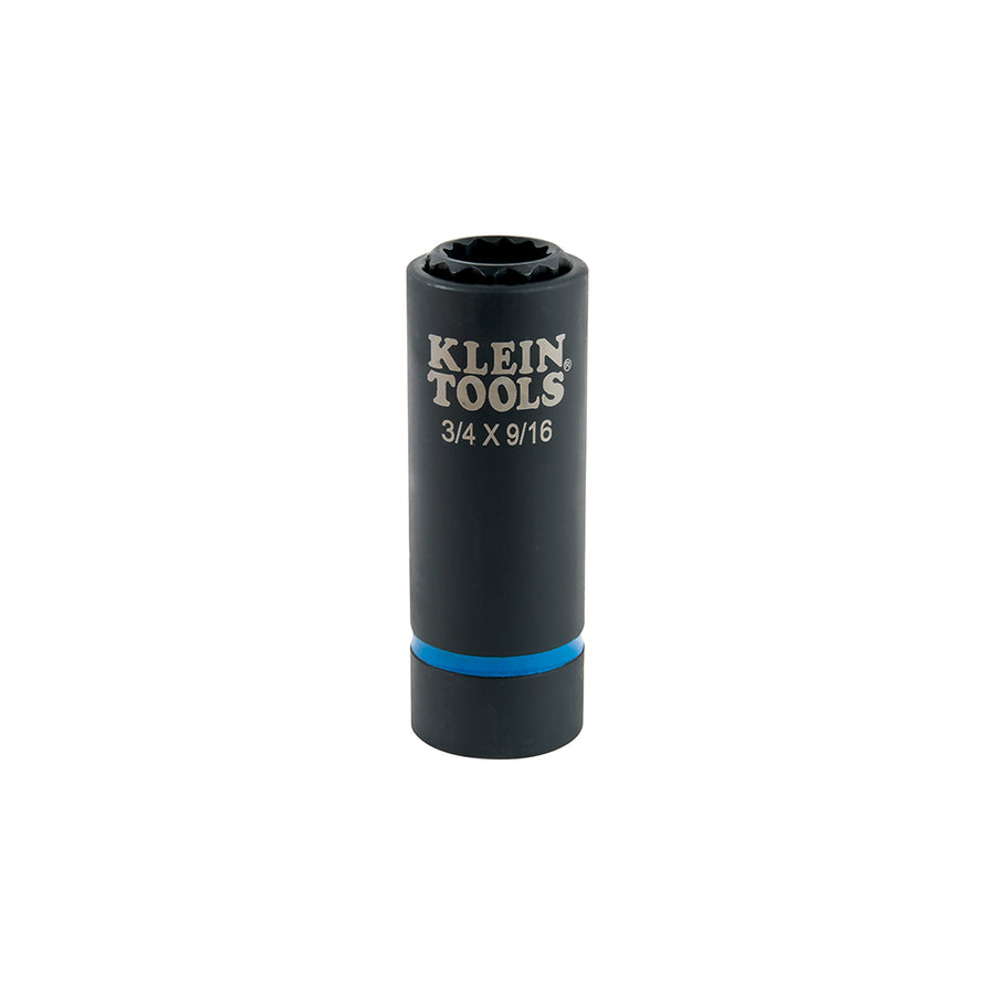 Klein 2-in-1 Impact Socket, 12-Point, 3/4 and 9/16-Inch (66001)