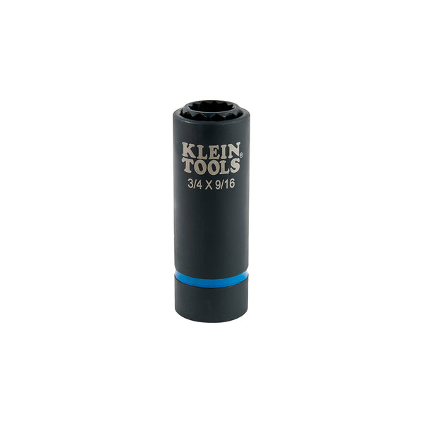 Klein 2-in-1 Impact Socket, 12-Point, 3/4 and 9/16-Inch (66001)